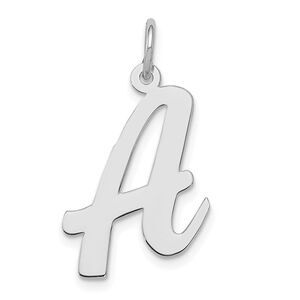 Sterling Silver Madison Collection LG Classic Script Initial A Pendant